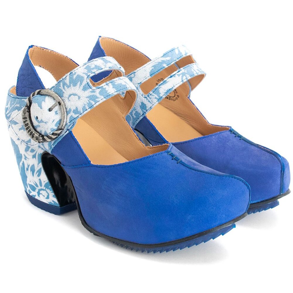 John Fluevog Prepare Find (blue embossed)